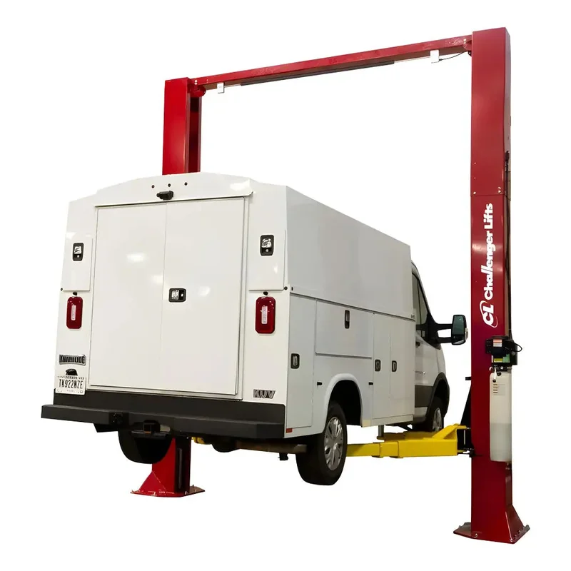 Challenger CL16 16K Heavy Duty Symmetric Two-Post Adjustable Lift, Standard Red