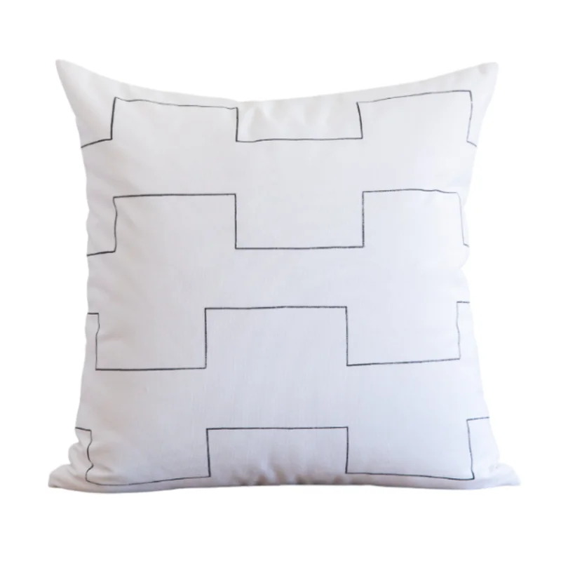 Charcoal Light Harbor Indoor/Outdoor Pillow, 22" x 22"
