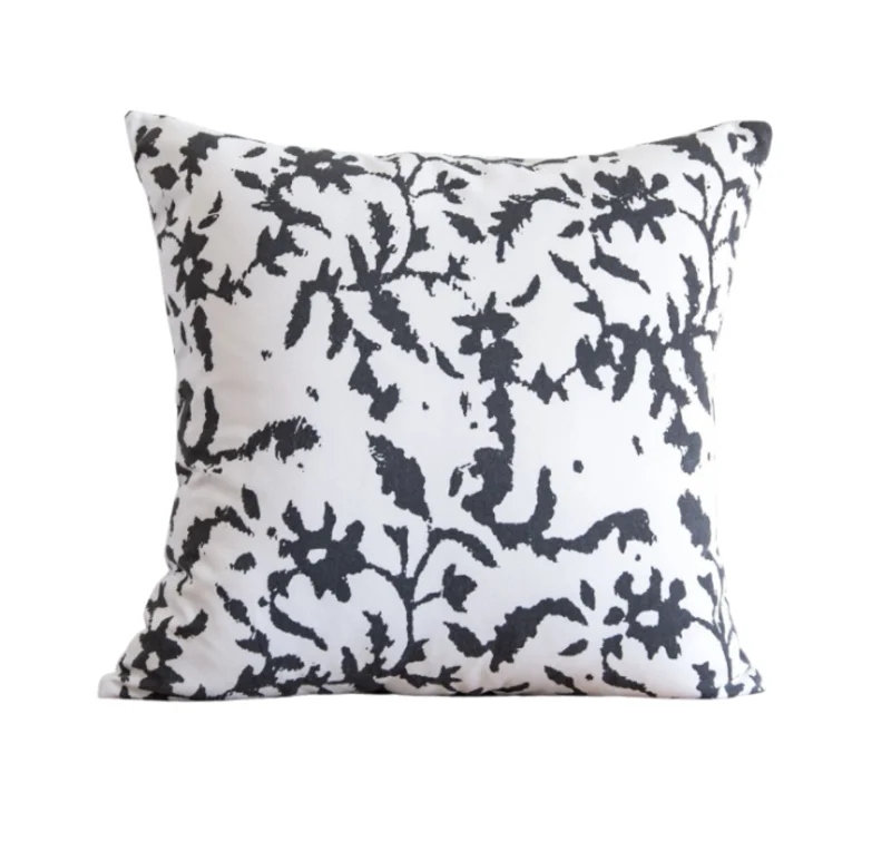 Charcoal Sienna Indoor/Outdoor Pillow, 22" x 22"