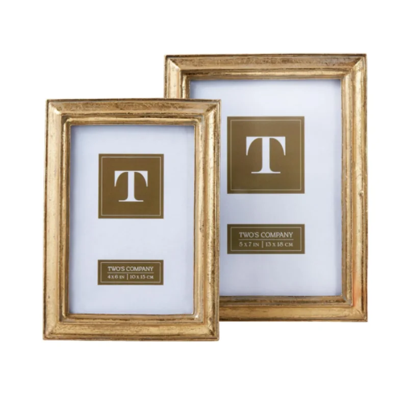 Chatelet Gold Leaf Photo Frames, 2 Sizes