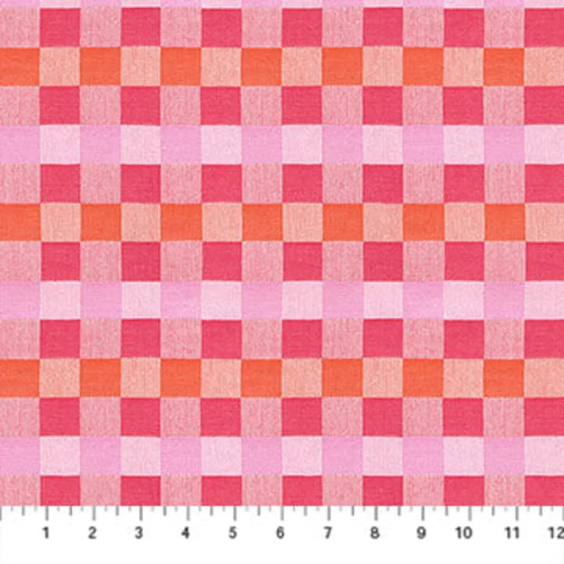 CHECK MATES: Alternate-Bubblegum (1/4 Yard)