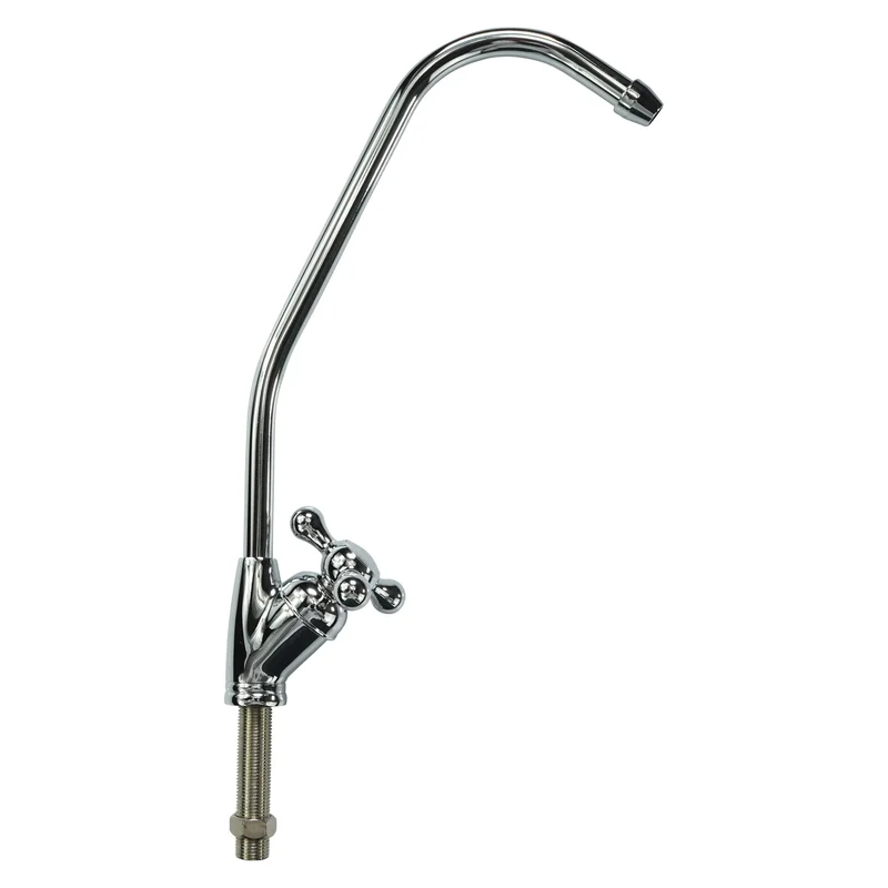 Chrome Faucet with 1/4" Tube (European Cross Handle)
