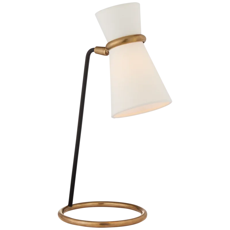 Clarkson Table Lamp, Brass and Black