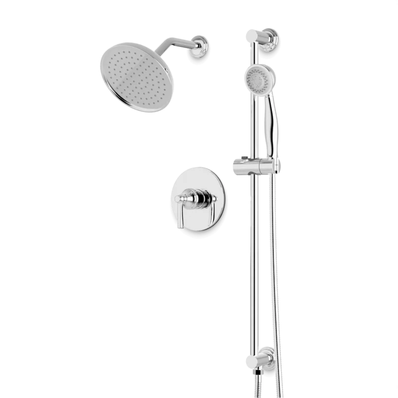 Classic 2-Way Pressure Balance Shower Trim Kit with Hand Shower on Integrated Slide Bar