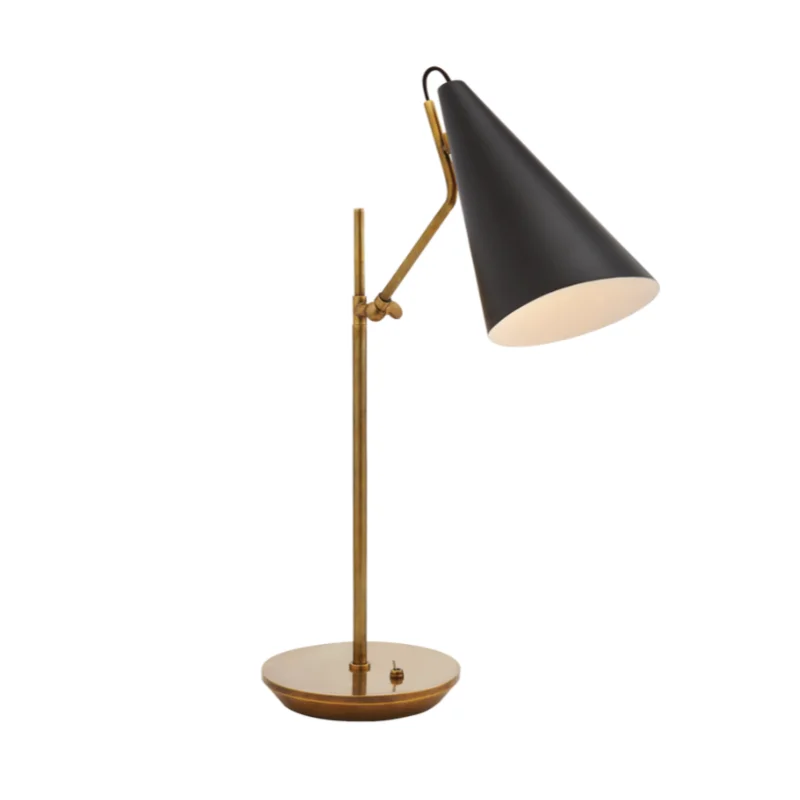 Clemente Table Lamp, Hand-Rubbed Antique Brass/Black