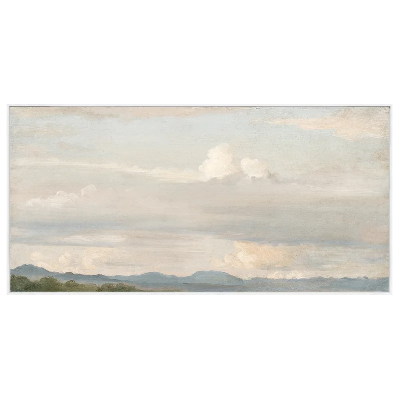 Cloud Study with Distant Mountains, 44.5" x 21.5"