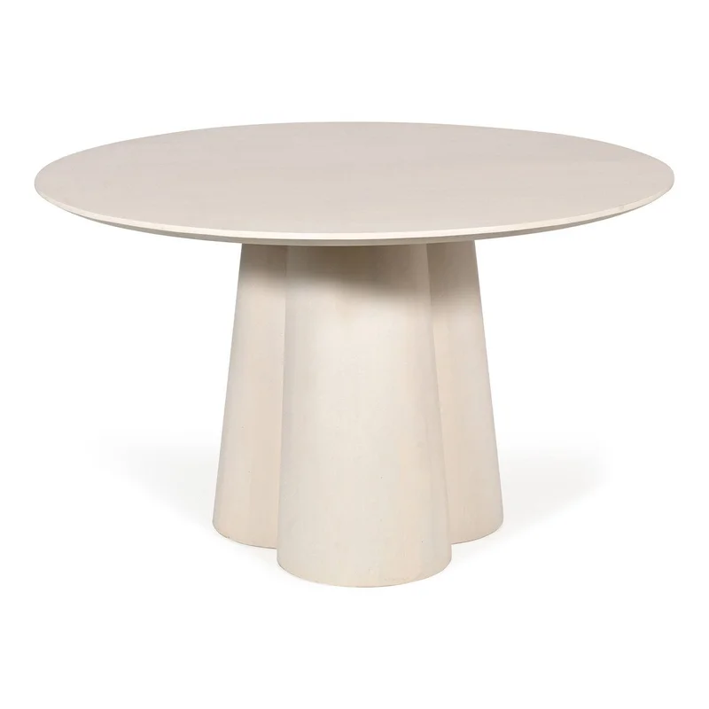 Clover Dining Table - White Wash, 48" Dia