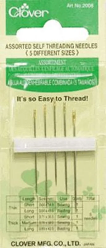 CLOVER: Self-Threading Needles Assortment Pack