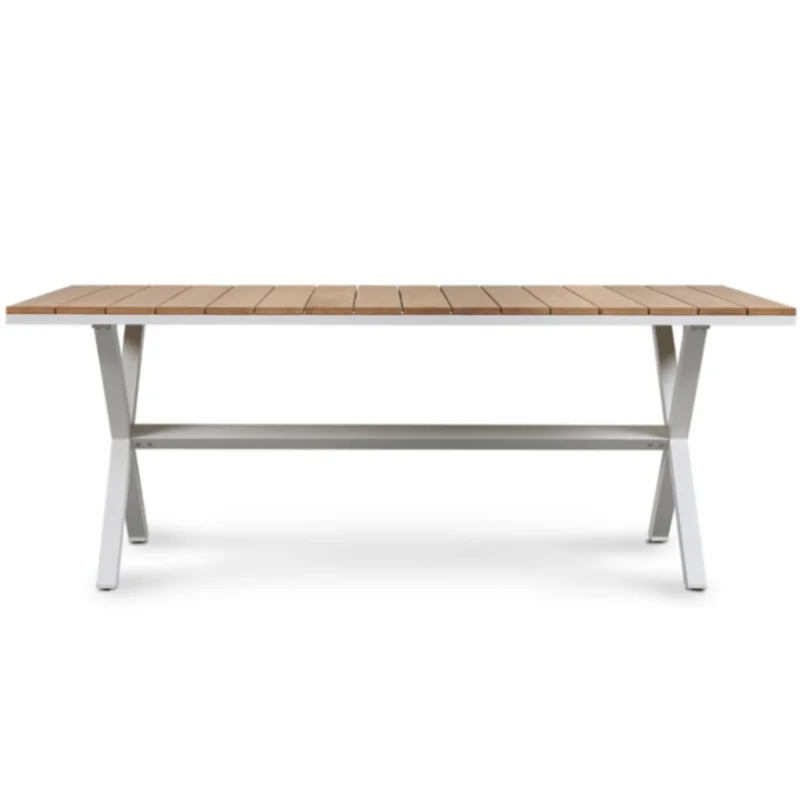 Coast Dining Table 2600 - Aluminum White, 102"W x 39"D