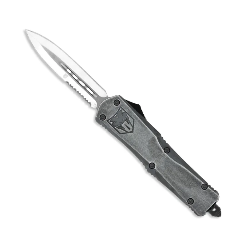 CobraTec Large FS-3 Stonewash - Dagger 1-Side Serrated