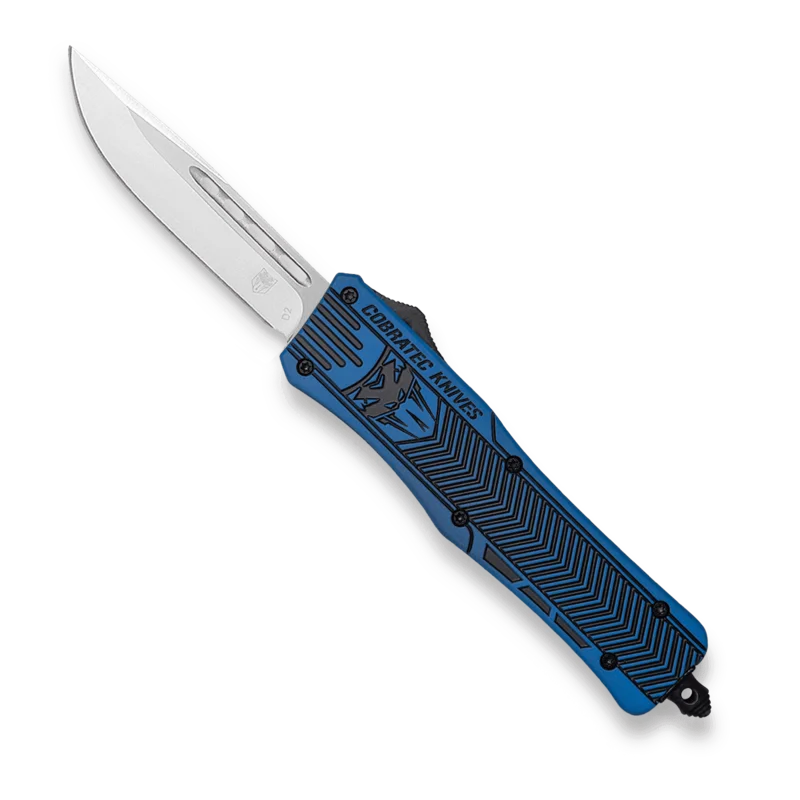 CobraTec Medium CTK-1 NRA Blue w/ Graphite Black - Drop Not Serrated