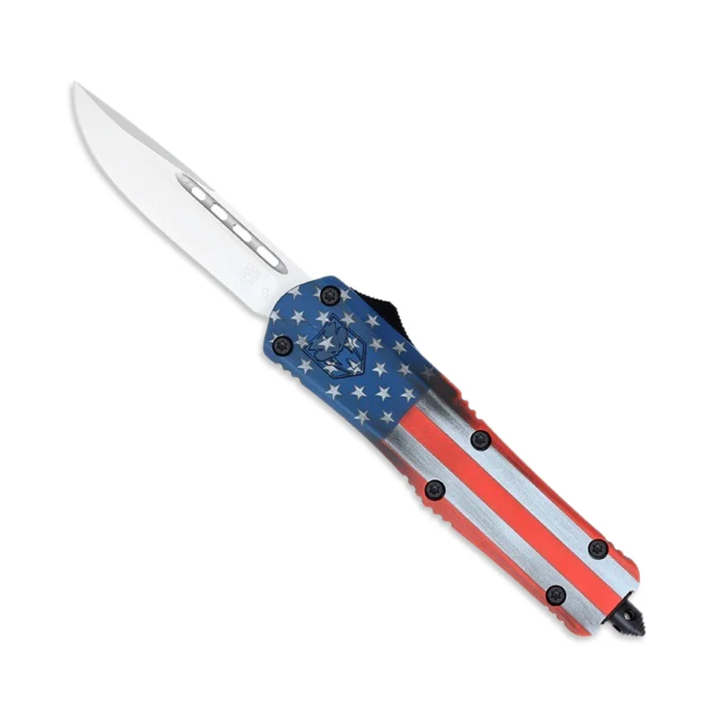 CobraTec Medium FS-3 Cerakote American Flag - Drop Not Serrated