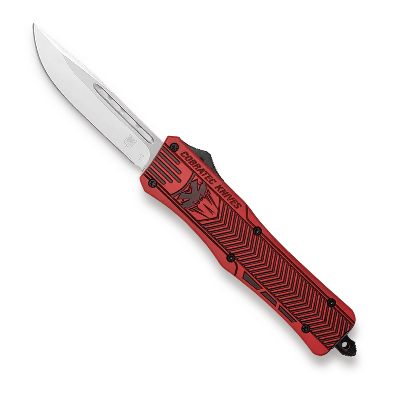 CobraTec Small CTK-1 Red w/ Graphite Black (Drop Point)