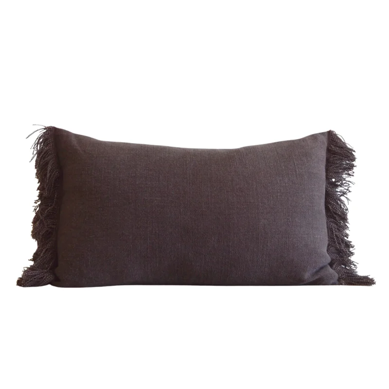 Cocoa Belgian Fringe Lumbar, 12" x 20"