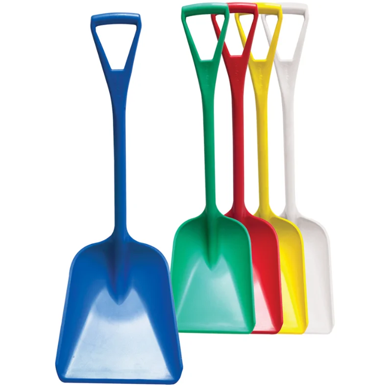 Color Coded Sanitary Shovels, 36" or 42", FDA Compliant, 5 Available Colors, 3 Per Case Red