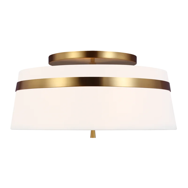 Cordtlandt Large Semi-Flush Mount, Burnished Brass