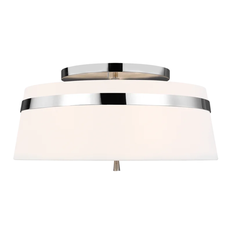 Cordtlandt Large Semi-Flush Mount, Polished Nickel