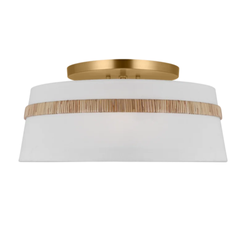 Cordtlandt Large Semi-Flush Mount, Rattan
