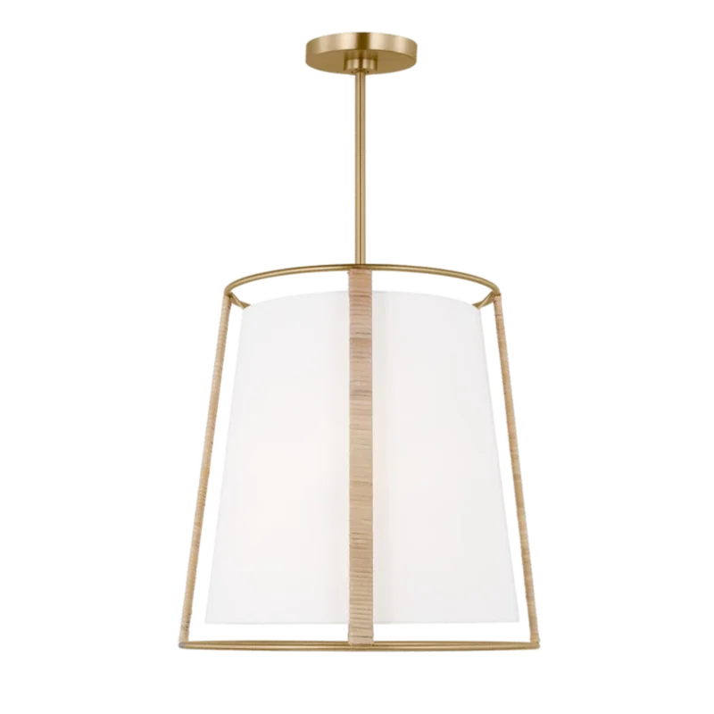 Cortes Large Hanging Shade, Satin Brass