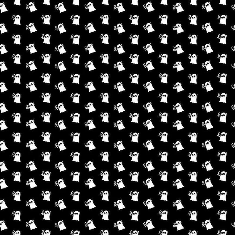COSTUME PARTY: Boo-Black (1/4 Yard)