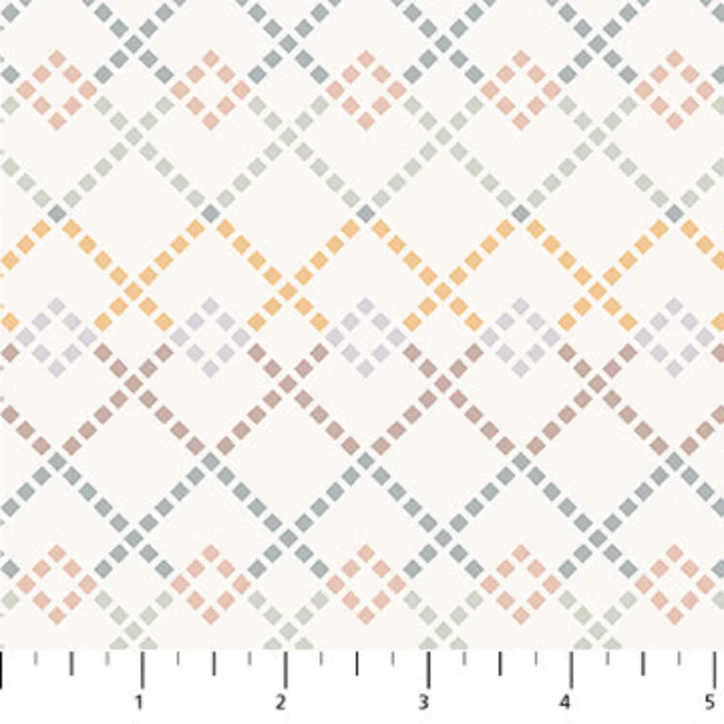 COTTON-TALE: Diamonds-Cream (1/4 Yard)