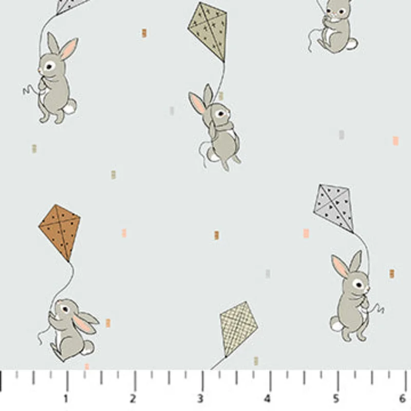 COTTON-TALE: Kites-Gray (1/4 Yard)