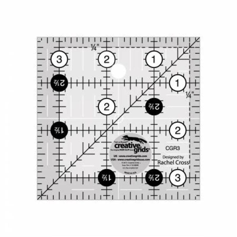 Creative Grids: 3.5" Square Quilt Ruler