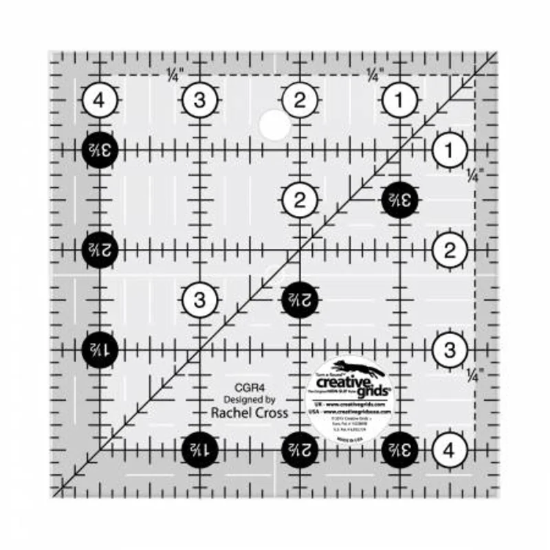 Creative Grids: 4.5" Square Quilt Ruler