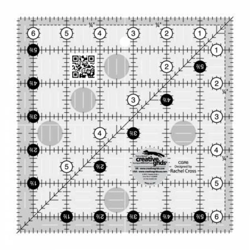 Creative Grids: 6.5" Square Quilt Ruler