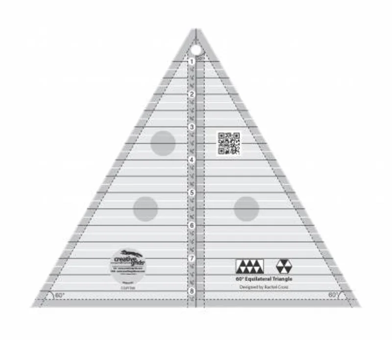 Creative Grids: 60-Degree 8.5 Triangle Quilt Ruler