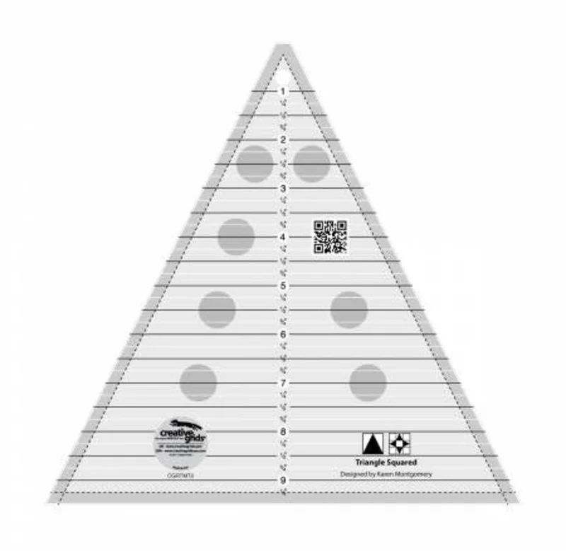 Creative Grids: 9.5" Triangle Squared Quilt Ruler