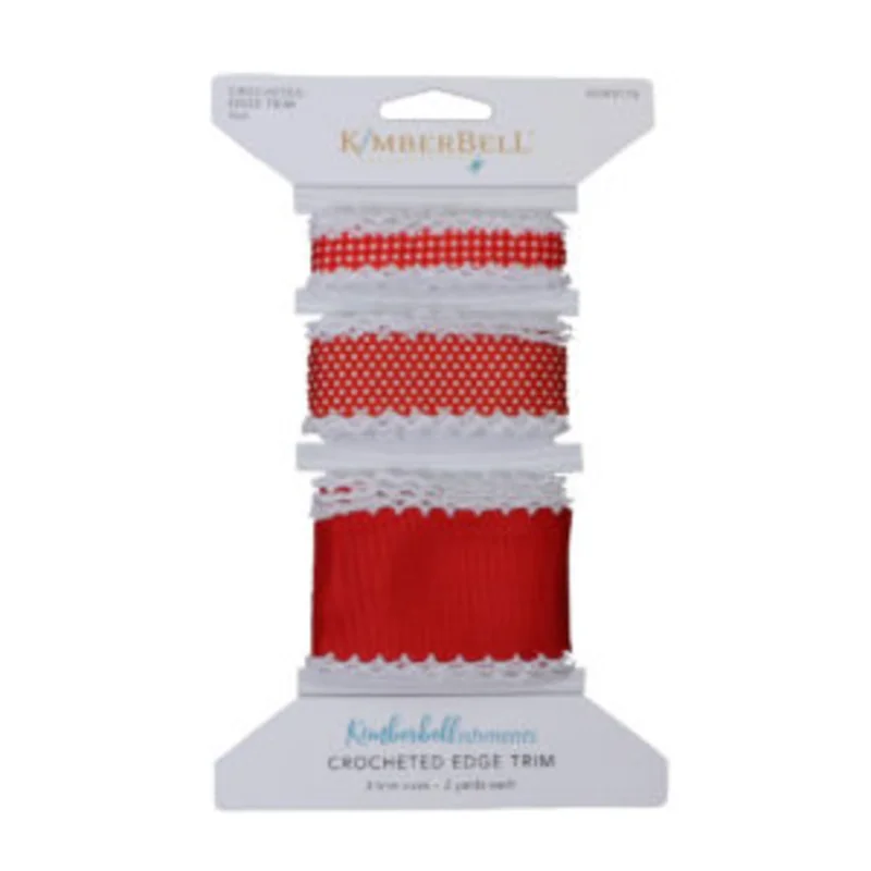 Crocheted Edge Trim Red