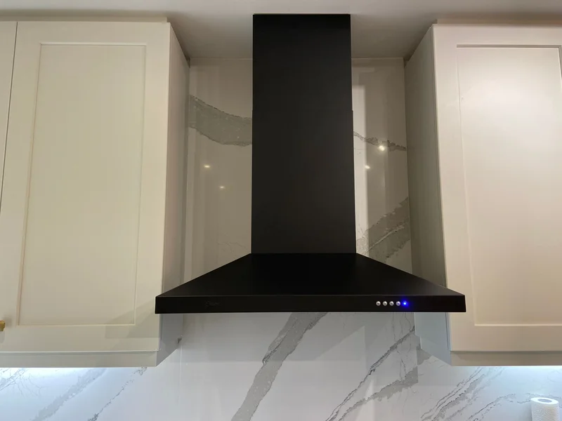 Cyclone - 35.75 Inch 550 CFM Wall Mount and Chimney Range Vent in Black - SCB51636MB Black
