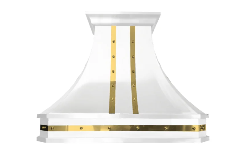 Cyclone - 47.75 Inch 600 CFM Wall Mount and Chimney Range Vent in White - DCB40648WHB White