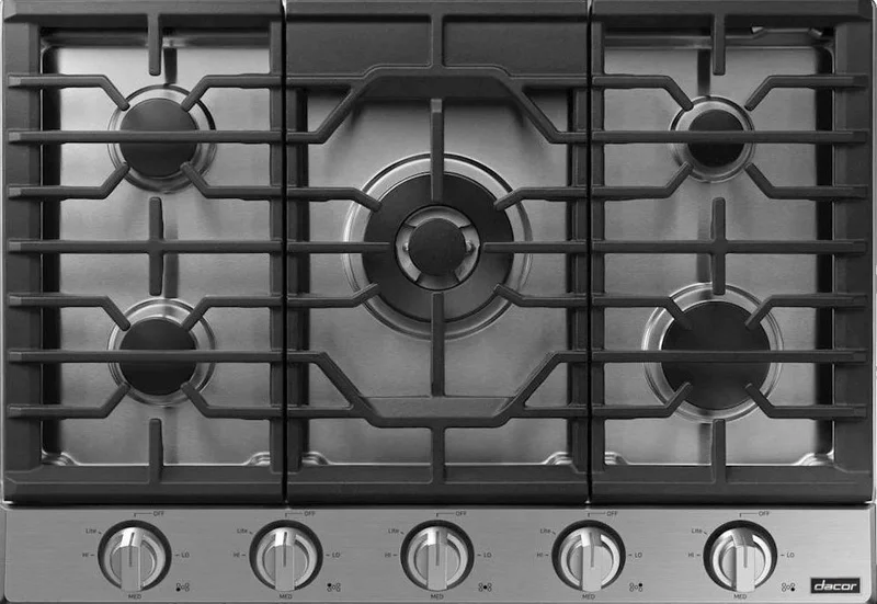 Dacor - 30 inch wide Gas Cooktop in Stainless - DTG30P875NS Stainless