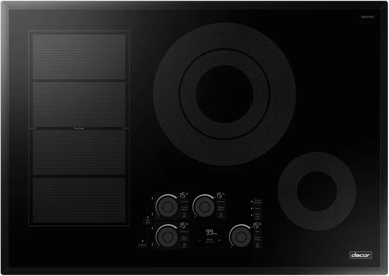 Dacor - 30 inch wide Induction Cooktop in Black Stainless - DTI30P876BB Black Stainless
