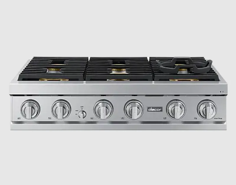 Dacor - 35.875 Inch Gas Cooktop in Graphite Stainless - DTT36T960GM Graphite