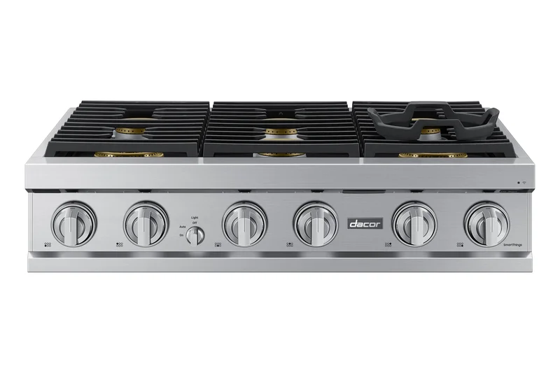 Dacor - 35.9 Inch Gas Cooktop in Stainless - DTT36T960GS Stainless