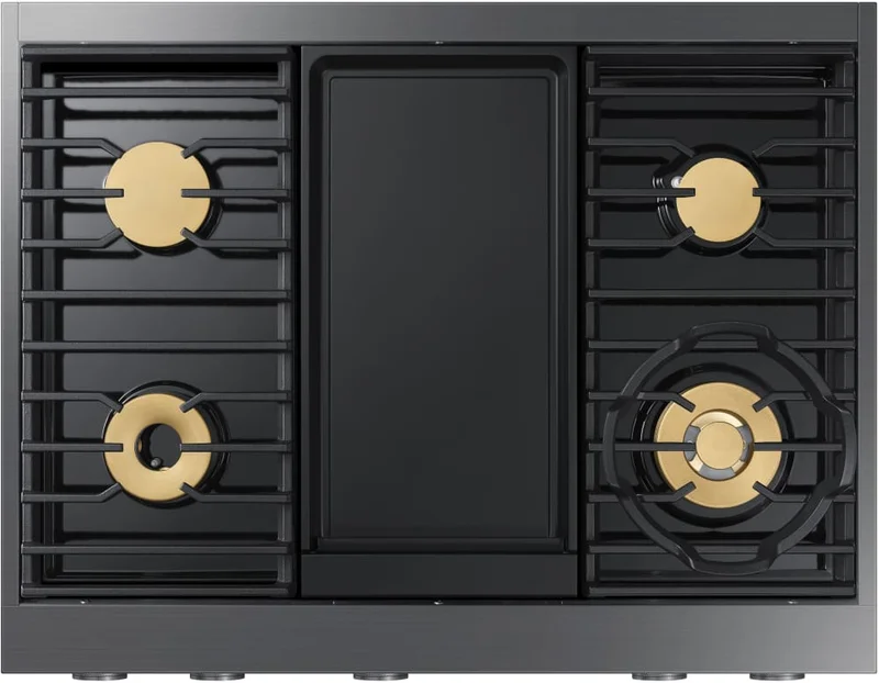 Dacor - 36 inch wide Gas Cooktop in Black Stainless - DTT36M974PM Black Stainless