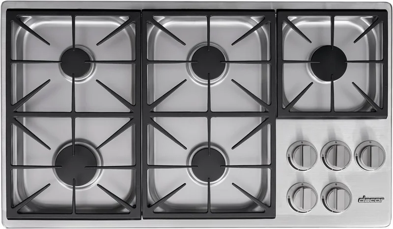 Dacor - 36 inch wide Gas Cooktop in Stainless - HDCT365GS/LP Stainless