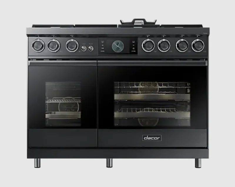 Dacor - 4.8 cu. ft  Dual Fuel Range in Graphite Stainless - DOP48C96DLM Graphite