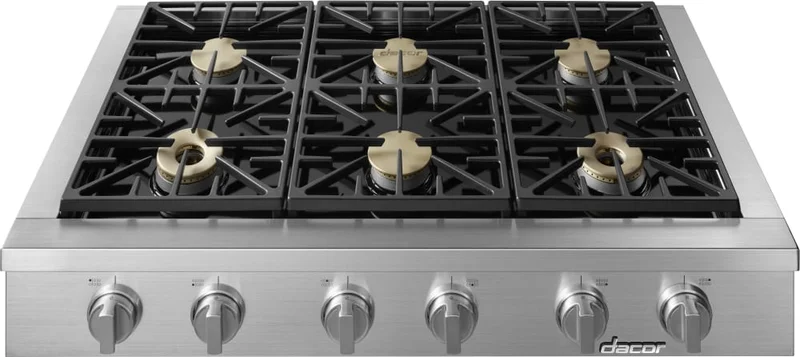 Dacor - 47.87 inch wide Gas Cooktop in Stainless - HRTP486S/LP Stainless