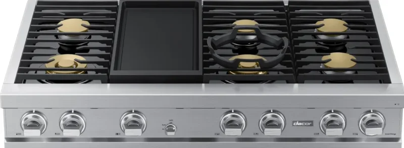 Dacor - 47.875 Inch Gas Cooktop in Stainless - DTT48T963GS Stainless