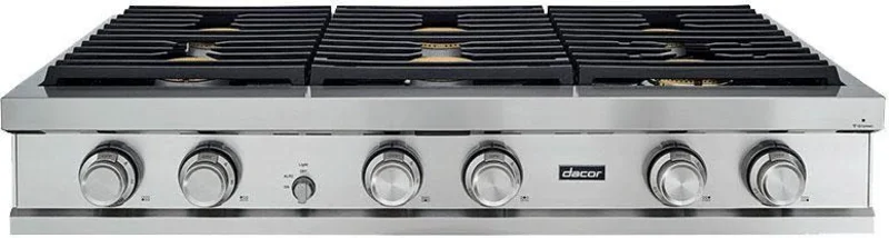 Dacor - 48 inch wide Gas Cooktop in Stainless - DTT48M876PS Stainless