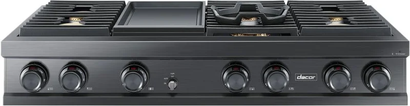 Dacor - 48 inch wide Gas Cooktop in Stainless - DTT48M976PS Stainless