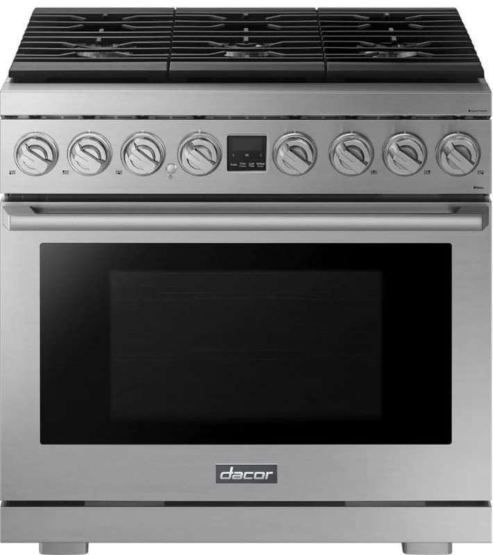 Dacor - 5.9 cu. ft Gas Range in Stainless - DOP36P86GLS Stainless