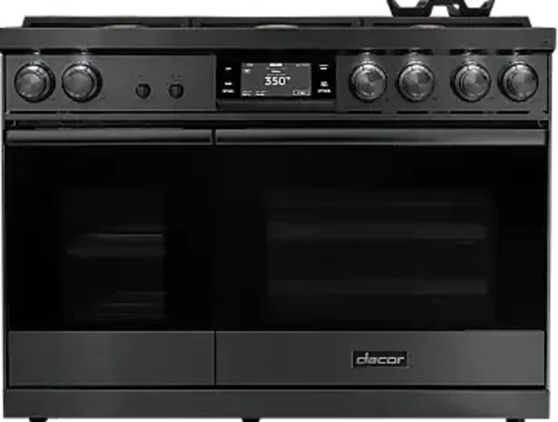 Dacor - 6.4 cu. ft  Dual Fuel Range in Graphite Stainless - DOP48C86DLM Graphite