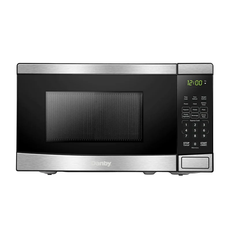Danby - 0.7 cu. Ft Counter top Microwave in Stainless - DBMW0721BBS Stainless