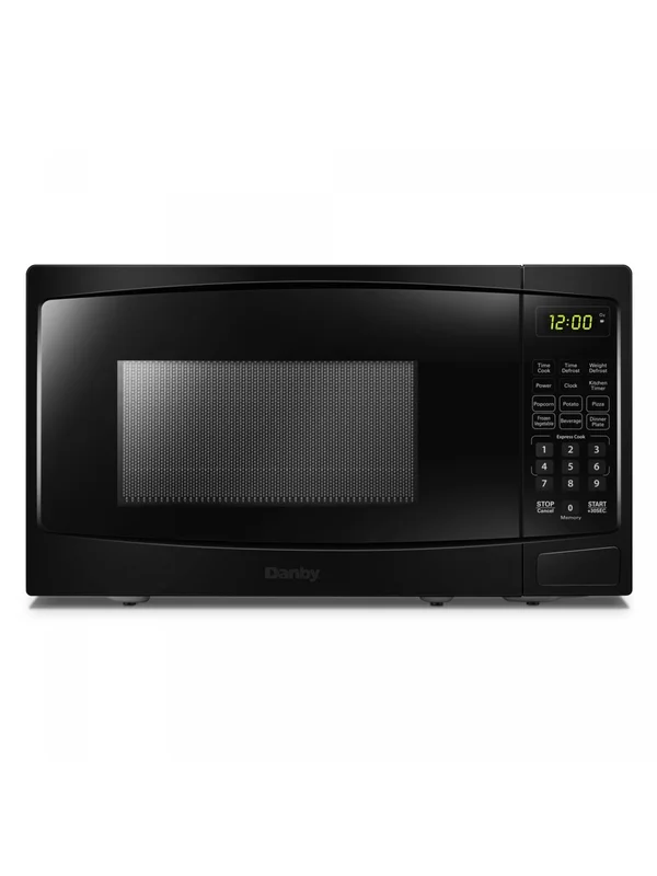 Danby - 1.1 cu. Ft Counter top Microwave in Black Stainless - DBMW1120BBB Black Stainless