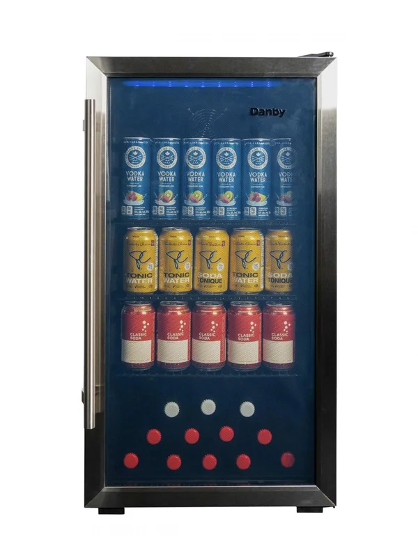 Danby - 17.5 Inch 3.1 cu. ft Beverage Centre Refrigerator in Stainless - DBC117A2BSSDD-6 Stainless
